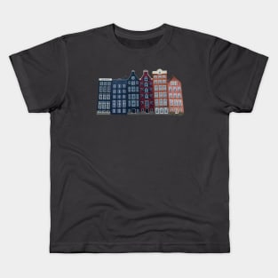 amsterdam houses netherlands skyline Kids T-Shirt